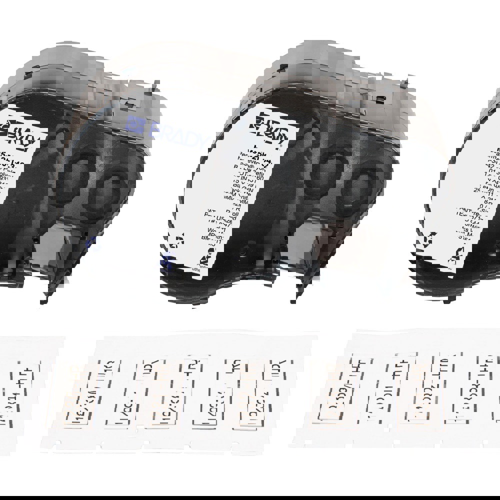 Labels, Ribbons & Tapes; Application: Heat Shrink Labels ; Type: Heat Shrink Labels ; Color Family: White ; Color: Black on White ; Number Of Labels Per Roll: 80 ; Label Diameter (Inch): 1/4